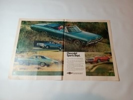 1968 2 Page  Chevrolet Sports Department Nova Chevelle Camaro SS Print A... - $28.50