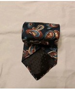 Vtg Villa Bugatti  Black And Pasley Silk Tie - $10.94 CAD