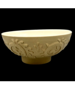 Vintage Haeger Pottery Bowl Planter Leaf Swirl 8&quot; Mid Century Off White ... - $19.13 CAD