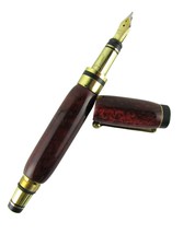 Iridium Point Germany Lathed Spun Wood Fountain Ink Pen Brown Used NO INK - $18.76