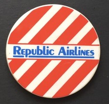 Republic Airlines Pin back Button - Unaccompanied Minor Pin 2.25&quot; Plastic - £7.72 GBP