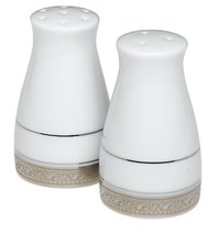 Noritake Crestwood Platinum Salt and Pepper Shakers - £36.79 GBP