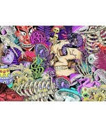 Tapestry Wall Hanging Colorful Skeleton Mushroom 5 ft x 4 ft Whimsy Home... - €15,74 EUR