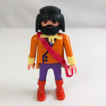 1993 Geobra Playmobile Pirate Captain Silversword 2.75&quot; Toy Figure - £6.85 GBP