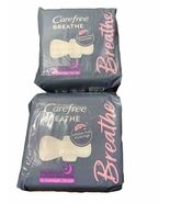 2X Carefree Breathe OVERNIGHT Ultra Thin Pads With Wings 12 Counts Each NEW - $31.68