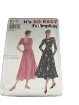 BACK INTEREST Misses or Petite Dress Uncut Sz A (8-18) Simplicity Pattern 8713 - £2.36 GBP