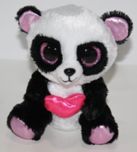 Ty Beanie Boos Cutie Pie Valentines Heart Panda Bear 6" Plush 2015 Soft Toy - $10.40