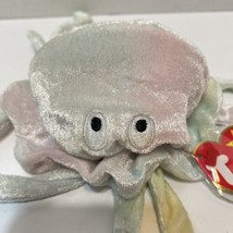 Rare VTG 1999 TY Beanie Babies Plush Goochy Jellyfish Pastel Colors 7" with Tag - £10.86 GBP