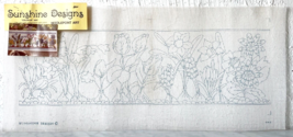 Sunshine Designs Needlepoint Canvas #253 Band of Flowers 10&quot; x 25.75&quot; - £74.66 GBP