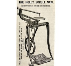 Holly Scroll Home Saw 1885 Advertisement Victorian Carpentry Perry Mason DWKK9 - £15.97 GBP