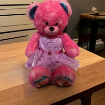 Pink candy feet build a bear plush stuffed animal 2018 Toy W/ Purple Tutu Dress - £19.43 GBP