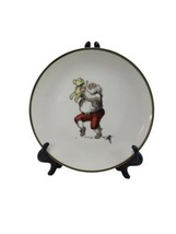 Fitz And Floyd Christmas Holiday Variations Santa Claus with Teddy Bear Plate - £7.70 GBP