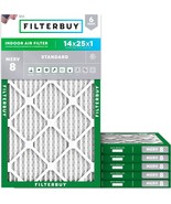 Filterbuy 14X25X1 Air Filter Merv 8, Actual Size: 13.50 X 24.50 X 0.75 I... - $68.53 CAD