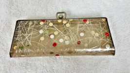 1950&#39;s Vintage Eyeglass Case Holder w Glitter 6 x 2 1/4 inch See Thru - $16.34