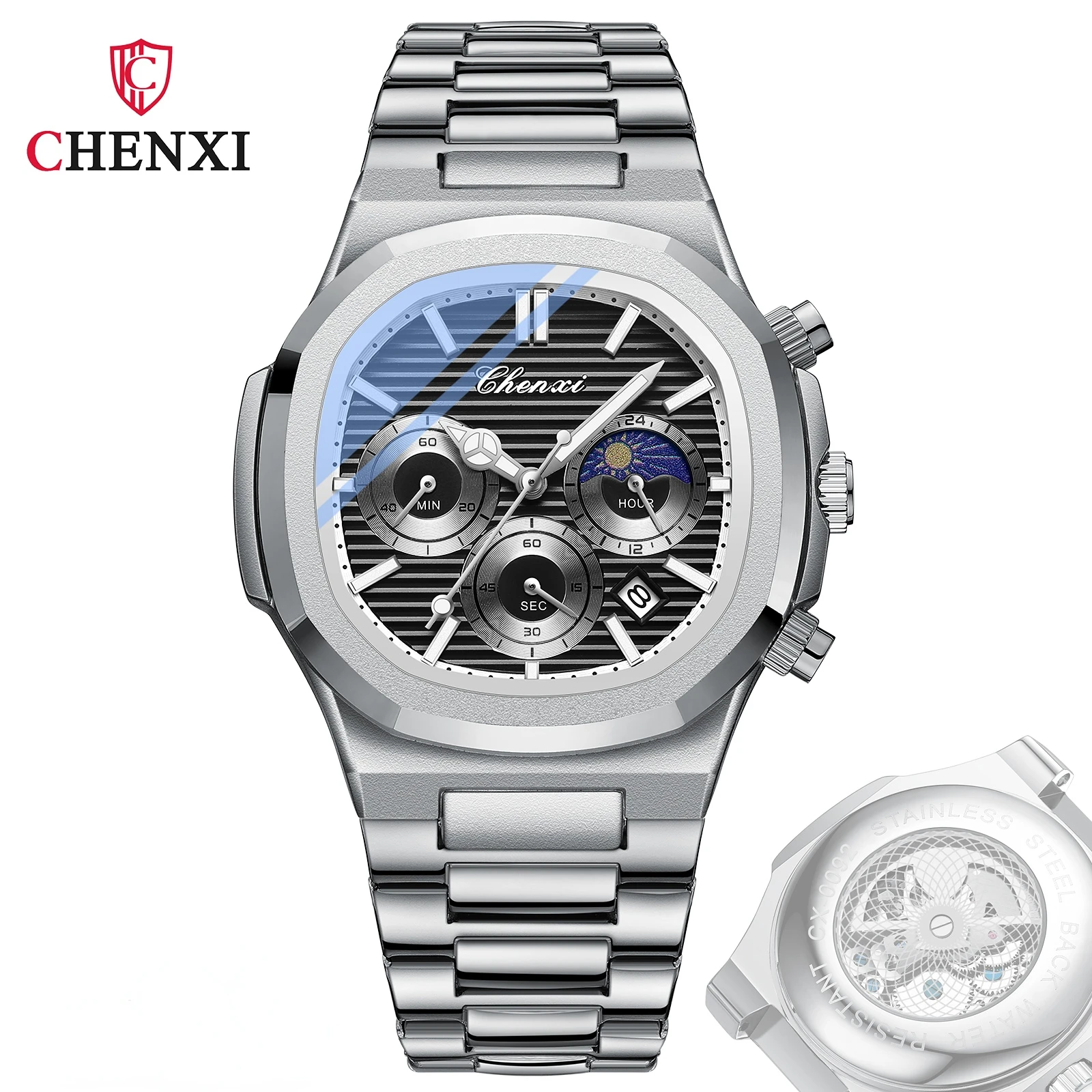 Men&#39;s Luxury Big Brand Watch For Men Imitation Mechanical Hand Clock Aut... - $49.52