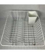 White Metal Fish Drying Rack Corner Silverware Cup 12.5 X 14.25” - $18.81