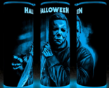 Glow in the Dark Halloween Michael Myers Bloody Knife Horror Cup Tumbler... - £18.11 GBP