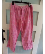 Reebok Carolina Panthers Pink Sleepwear Pajama Pants Size L Women&#39;s - £14.35 GBP