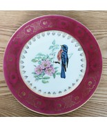 Vtg Josef Kuba Western Germany decorative floral bird plate gold accents - $19.99