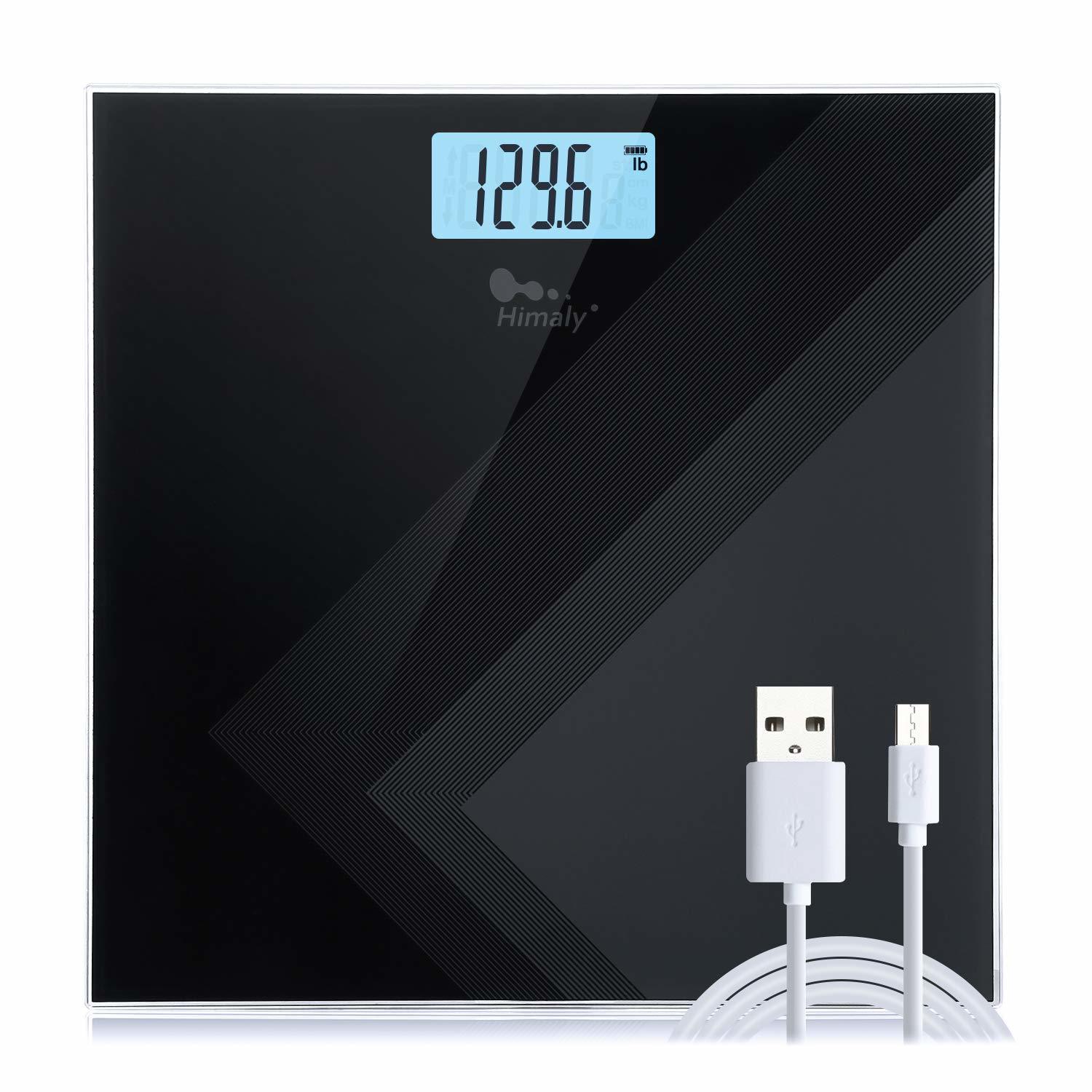 Himaly Digital Body Weight Scale, Usb Rechargeable Bathroom, 6Mm Tempere... - $30.99