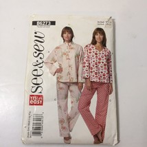 See &amp; Sew 6273 Size XS-XL Misses&#39; Miss Petite Pajamas Top Jacket Pants - £10.05 GBP