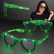 Vortex Green LED Nerd Glasses - Large Size, Adjustable Headband, UV Prot... - €24,23 EUR