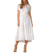 Elan Women&#39;s Cotton Long Daytime Maxi Dress S White B4HP - £40.02 GBP