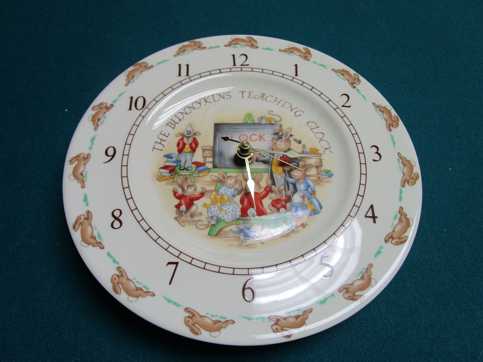 Teaching Clock Plate in Bunnykins (Albion Shape) by Royal Doulton England [80L] - $74.25