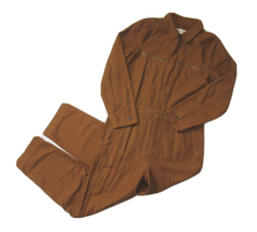 NWT Madewell Garment Dyed Zip Pocket Coverall in Warm Chestnut Jumpsuit M - £106.50 GBP