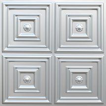 Dundee Deco Modern Patchwork Silver Glue Up, PVC 3D Decorative Ceiling Panel, 2  - £15.79 GBP+