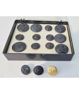 US Marine Enlisted Service Coat Buttons Lot of 15 Vintage Hilborn Hamburger - £11.95 GBP