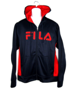 Fila Men&#39;s Fila Logo Full Zip Heavy Hoodie Blue Size Large - £15.86 GBP
