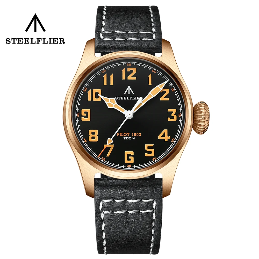 Unisex Watch STEELFLIER SF740VS  Pilot 20Bar Waterproof 39MM Case Sapphire Mirro - £245.86 GBP