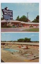 Flamingo Motel Postcard US Route Highway 66 East 11th St Tulsa Oklahoma  - £9.34 GBP