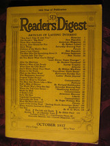 Readers Digest October 1937 Gelett Burgess H L Mencken Dorothy Thompson - £6.39 GBP