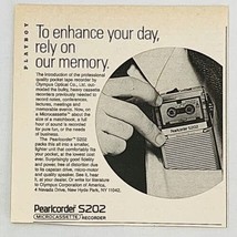 Vtg 1980 Magazine Print Ad Olympus Pearlcorder S202 Microcassette Record... - $6.62