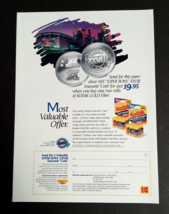 1993 Kodak Gold Film Super Bowl XXVIII Vtg Magazine Cut Print Ad w/ Coin Offer - £7.61 GBP