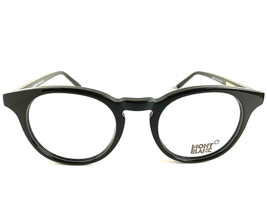 New MONTBLANC MB 54201 47-20-145 Black Round Rx Men&#39;s Eyeglasses Frame Italy - £258.61 GBP