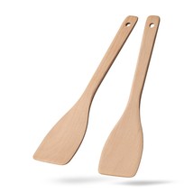 Hefild 2PCS Wooden Spatulas for Cooking, 13inch Uncoated Beech Wood Turn... - $23.75