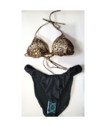 Calzedonia Cobey Sequin Bikini Top 36C N Asos High Leg Puffed Bikini Bot... - $25.00