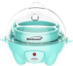 Brentwood TS-1045BL Electric 7 Egg Cooker with Auto Shut Off, Blue - £16.91 GBP