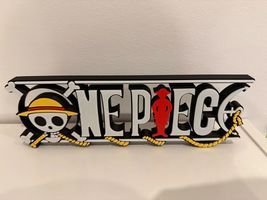 One Piece Logo Sign Straw Hat Pirates Anime Manga Wall Art Decor Display - $15.67