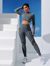 Womens 2PCS Seamless Gym Clothing Yoga Outfit Sports Suit gym fitness - £69.32 GBP