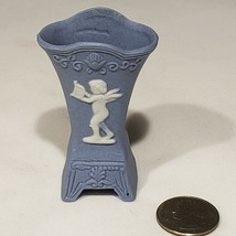 Miniature Jasperware Cherub Vase Occupied Japan 3&quot; Tall - £8.62 GBP