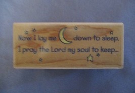 Rubber Stampede Wood Crafting Stamp, Childrens Stamp, Night Prayer, Scrapbooking - £2.65 GBP