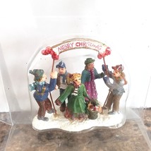 Merry Christmas Arch with People Christmas Village Accessory New 2 3/4&quot; T - $7.91