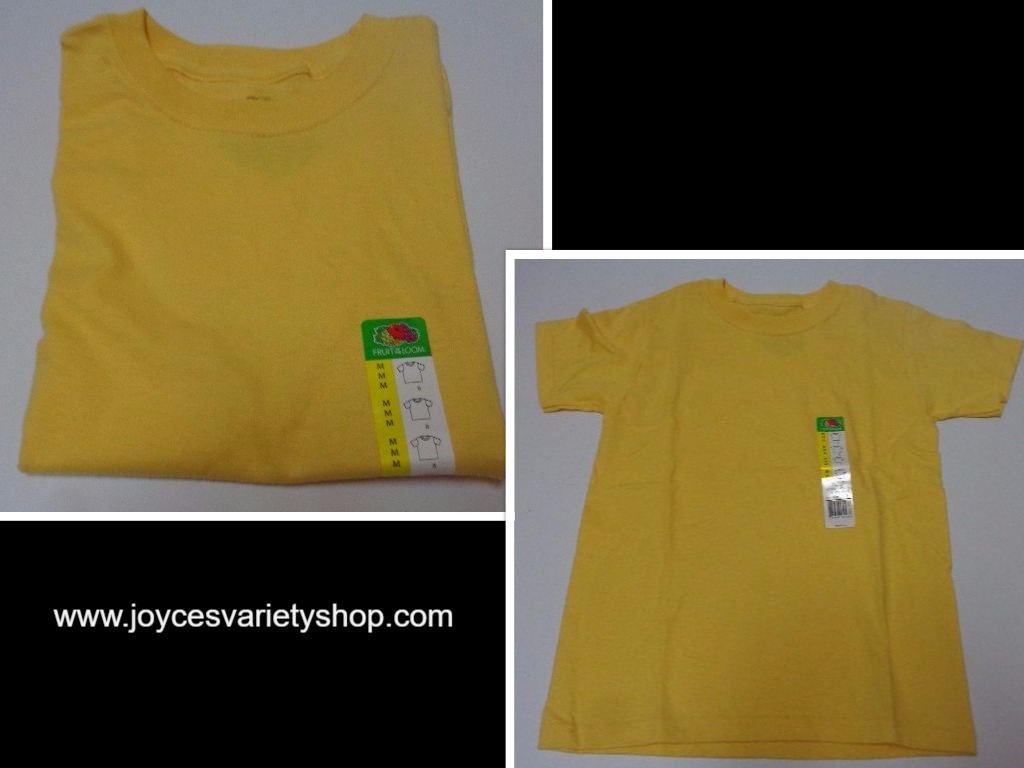 Primary image for Fruit of the Loom Boy's Cotton T-Shirt NWT Sz M (8) Southern Sun Yellow