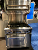 NEW 36&quot; RANGE 6 BURNERS 1 OVEN STOVE With SALAMANDER NATURAL GAS FREE LI... - $3,685.00