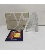 Nybro Sweden Etched Clear Crystal Sailboat Sculpture Desktop Decor Paper... - $24.00