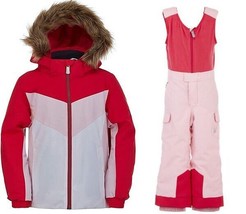 Spyder Girls Snowsuit Ski Set Lola Jacket &amp; Sparkle Bitsy Bib Pants Size 4, NWT - £99.33 GBP